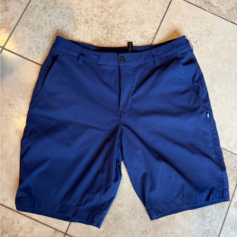 Lululemon Athletica Navy Flat Front Shorts